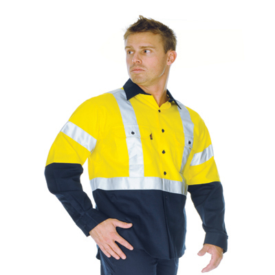 3983 DNC Hi Vis Safety Shirt with reflective tape